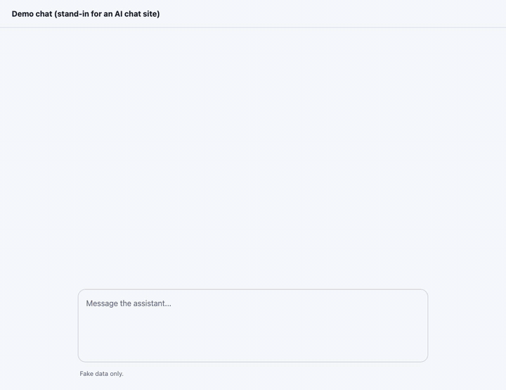 Demo: pasting fake sensitive data shows a warning, then the masked text is pasted